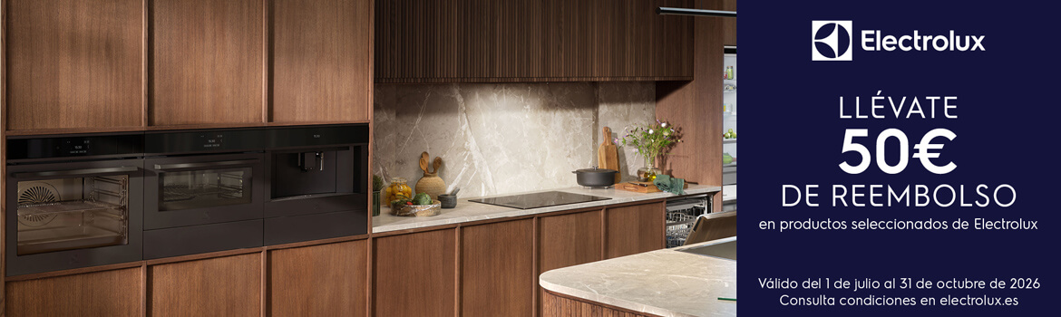 Llévate 50€ de reembolso en productos seleccionados Electrolux